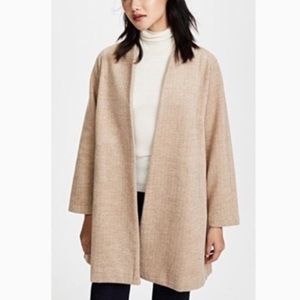Nwot Madewell Stanza Herringbone Coat Sz M Color: Cream/Tan